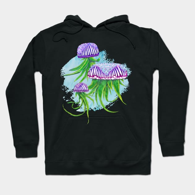 Tillandsia Airplant Jellyfish Bloom Hoodie by ViolaVixi